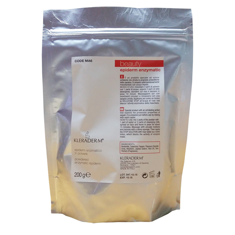 Kleraderm Powdered Enzymatic Epiderm 200 gr & Stop Solution 150 ml.