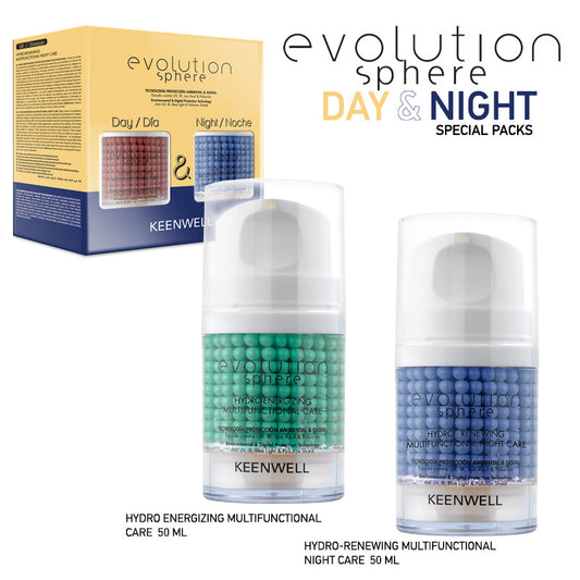 EVOLUTION SPHERE PACK - Hydro Energizing Multifunctional Care 50 ml + Hydro Renewing Multifunctional Night Care 50 ml