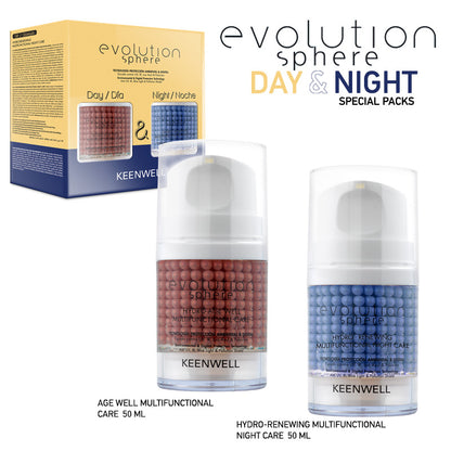 EVOLUTION SPHERE PACK - Hydro Age-Well Multifunctional Care 50 ml + Hydro-Renewing Multifunctional Night Care 50 ml